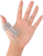 🏀 grey trigger finger splints and mallet finger brace with aluminum support for tendon release, pain relief, and sport injuries (basketball) - suitable for index, middle, ring, and pinky finger logo