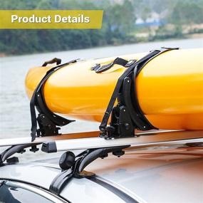 img 1 attached to 🛶 AUXMART Universal Kayak Roof Racks | Top Mounted Saddles for Canoe, Boat, Paddle Board, Surfboard | Car SUV Crossbar Mount
