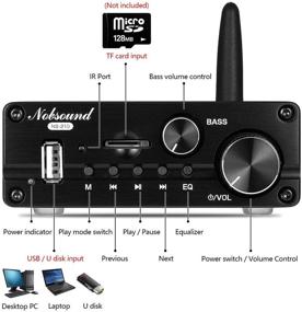 img 3 attached to 🔊 Nobsound NS-21G Mini 2.1 Channel Bluetooth 5.0 Power Amplifier Stereo Amp USB/AUX Music Player" - Optimized Product Name: "Nobsound NS-21G Mini Bluetooth 5.0 Power Amplifier Stereo Amp USB/AUX Music Player - 2.1 Channel".