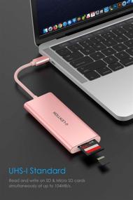 img 1 attached to 💻 LENTION: USB C Hub with 4K HDMI, 3 USB 3.0 Ports, SD 3.0 Card Reader | Compatible with MacBook Pro, iPad Pro, Surface | Multi-Port Dongle Adapter (CB-C34, Rose Gold)