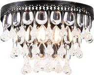 🌟 contemporary acrylic crystal wall sconces in black gold painted finish, ideal wall lamp for bedroom, bathroom, and living room, g9 led 2-lights (bulbs not included) логотип