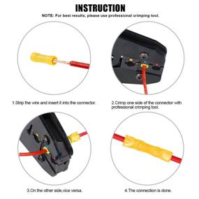 img 1 attached to 💡 Glarks 100Pcs 12-10 Gauge Butt Electrical Insulated Quick Splice Crimp Terminals Connectors: Premium Electrical Connectors for Secure and Efficient Splicing