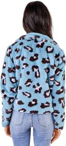 img 1 attached to Sugarlips Womens Leopard Cropped Teal Multi