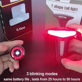 img 2 attached to VASTFIRE Smart Bike Lights with Auto On/Off Brake Light, 80 LM, 24 Hour Battery Life, Seat Post Mount, Wide 270° Beam, Red Safety Blinkers - Ideal for Night Riding on Road, Mountain, and Trail Bikes.