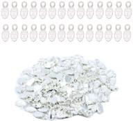 💎 pack of 100 sterling silver plated earring bails for glass tile diy pendants | shiny silver glue-on bail fashion jewelry logo