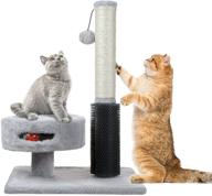 🐱 pgfun 3-in-1 cat scratching post: sisal scratcher, interactive ball toy, massager brush – ideal for indoor cats and kittens logo