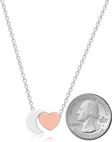 img 1 attached to Express Love to Your Granddaughter with Heart & Moon Pendant Necklace – Perfect Jewelry Gifts for Girls, Teens & Women