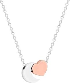 img 3 attached to Express Love to Your Granddaughter with Heart & Moon Pendant Necklace – Perfect Jewelry Gifts for Girls, Teens & Women