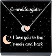 express love to your granddaughter with heart & moon pendant necklace – perfect jewelry gifts for girls, teens & women logo