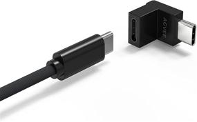 img 1 attached to 🔌 AGVEE [4 штуки] 90-градусный USB-C разъем мужской на женский USB-C адаптер (Тип-C 3.2 Gen 2) - Конвертер высокоскоростного видео и данных 10 ГБ/с, черный