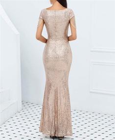 img 3 attached to Womens Sleeve Sequin Bridesmaid Evening Women's Clothing and Dresses