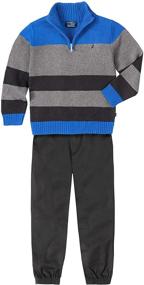 img 2 attached to Nautica Roasted Boys' Clothing Set with Sweater and Pants