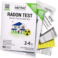 inclusive radon test kit: easy-to-use charcoal gas detector for home with shipping, lab fees, and 2 location testing - 48h epa approved, fully certified lab testing logo