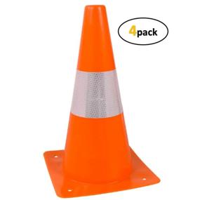 img 3 attached to 🚧 Enhanced Visibility: Reflective Orange Safety Cones for Social Distancing