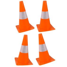 img 4 attached to 🚧 Enhanced Visibility: Reflective Orange Safety Cones for Social Distancing