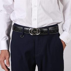 img 1 attached to 👔 Premium Black Leather Ratchet Belt Accessories for Men by Civantiya