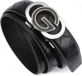 img 4 attached to 👔 Premium Black Leather Ratchet Belt Accessories for Men by Civantiya