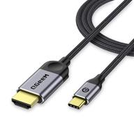 🔌 qgeem 6ft usb c to hdmi cable adapter 4k, thunderbolt 3 compatible with macbook pro 2017-2020, ipad pro, samsung s9 s10, surface book 2, dell xps 13/15, pixelbook, and more logo