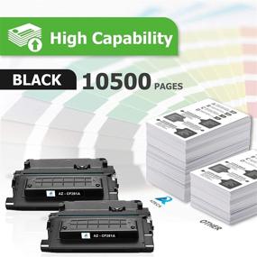 img 3 attached to 🖨️ High-Quality Aztech Compatible Toner Cartridge for HP 81A CF281A 81X CF281X Enterprise MFP M605 M604 Printers - 2-Pack, Black