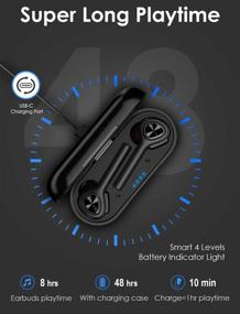 img 2 attached to 💥 XLeader Free2 - Mini Pocket TWS Touch Bluetooth Earphones | Portable Charging Case | Microphone | 48H Playtime | Type-C | 6 Pairs Ear Tips | Pouch | HiFi Deep Bass | Earbuds for iPhone Android Game Sports