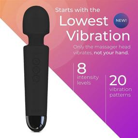 img 2 attached to 💆 Yarosi Micro Personal Massage Wand with Memory Function - Strong, Cordless Handheld Massager for Travel - Perfect for Back, Legs, Hand Pains, Sports Recovery - BK