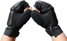 img 2 attached to Enhance Your Training with Kagogo Half Finger Taekwondo Boxing Gloves: Ideal for Muay Thai Sandbag Punching & Sparring