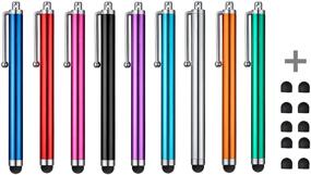 img 4 attached to 🖊️ CCIVV Universal Touch Screen Stylus with 10 Replaceable Tips - Compatible with iPad, iPhone, Kindle, Samsung Tablet and More (Available in 9 Vibrant Colors)