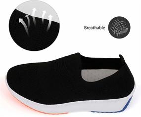 img 1 attached to Samilor Women's Breathable Mesh Platform Loafers - Slip On Walking Shoes, Fashion Sneakers