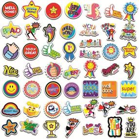 img 3 attached to 🌟 Inspire Young Minds: 50 Motivational Words Stickers for Kids, Waterproof Vinyl Stickers for Kindergarten Students and Pupils