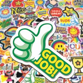 img 1 attached to 🌟 Inspire Young Minds: 50 Motivational Words Stickers for Kids, Waterproof Vinyl Stickers for Kindergarten Students and Pupils