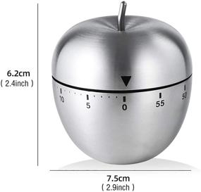 img 3 attached to ⏲️ UD Apple Kitchen Timer - Cute Stainless Steel Mechanical Countdown Timer for Cooking, Baking, Sports, and Kids - Loud Alarm - A003