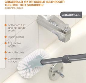 img 3 attached to Efficient Cleaning with the Casabella 14359 Extendable Bathroom Tub and Tile Scrubber