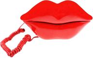 👄 telpal red mouth telephone: cartoon shaped sexy lip phone for home and office - corded novelty gift, real landline with wired connectivity – furniture decor logo