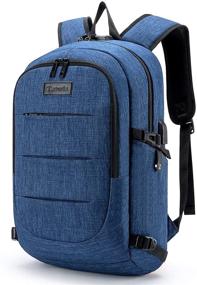 img 4 attached to 🎒 Tzowla Travel Laptop Backpack: Slim, Durable, Water-Resistant Anti-Theft Bag with USB Charging & Headphone Port - 15.6 Inch Computer Business Gift for Women Men, College School Bookbag in JeanBlue