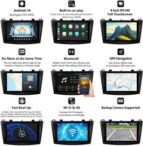 img 3 attached to 🚗 Premium Android 10 Car Stereo Double Din Car Radio with GPS Navigation | Eonon GA9463B for Mazda 3 (2010-2013) | Android Auto & Apple Carplay | Built-in DSP | 9-Inch Screen