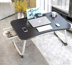 img 4 attached to 🛏️ XXL Multi-Function Bed Table Laptop: Lap Tray with Drawer, Beverage Holder, Ideal for Eating, Working on Bed/Couch/Sofa