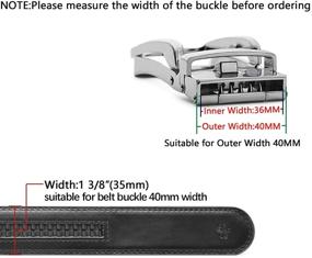 img 3 attached to Adjustable Men's Leather Ratchet Replacement: Optimal Accessory for Enhanced Comfort and Style