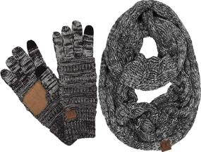 img 4 attached to EGS1 71 Infinity Matching Gloves Bundle Women's Accessories for Scarves & Wraps