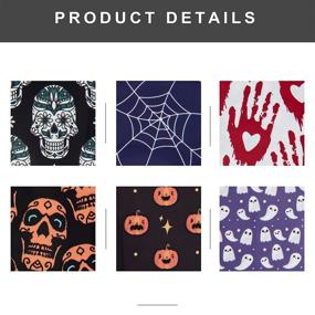 img 2 attached to 🎃 Halloween Heat Transfer Vinyl Bundle - 6 Piece Set 12'x 10', Pumpkin & Skull Print Patterns - Iron-On HTV Vinyl Sheets for Cricut, Silhouette, Cameo, and Other Cutters (Halloween Series)