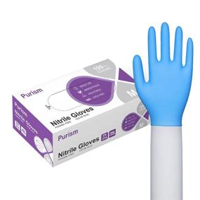 img 3 attached to 🧤 Premium Medium Blue Nitrile Gloves: Latex-Free, Powder-Free, 100pcs for Safe Household Cleaning and Work