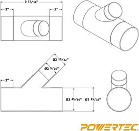 img 3 attached to 🔌 Black POWERTEC 70190 Y-Fitting, 4 x 2-1/2 Inch