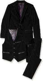 img 1 attached to 👦 Isaac Mizrahi 3-piece Velvet Suit for Boys