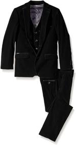 img 3 attached to 👦 Isaac Mizrahi 3-piece Velvet Suit for Boys