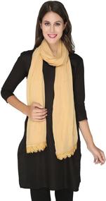 img 2 attached to Crochet Chiffon Dupatta Stole Scarf Women's Accessories