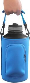 img 2 attached to Watruer Hydro Carrier: Neoprene Water Bottle Sleeve with Shoulder Strap & More - Fits HydroFlask, Yeti, and More!