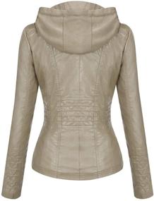 img 1 attached to Springrain Womens Casual Detachable Leather Women's Clothing and Coats, Jackets & Vests