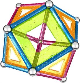 img 3 attached to ✨ Glitter Construction Assorted Geomag Set - 44 Pieces