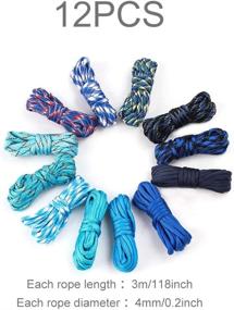 img 3 attached to Hileyu Parachute Cord 550: 12-Color Crafting Kit for Outdoor Survival