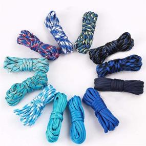 img 4 attached to Hileyu Parachute Cord 550: 12-Color Crafting Kit for Outdoor Survival
