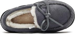 img 2 attached to 👶 Cozy and Protective Moccasin Slippers Toddler Loafers for Boys